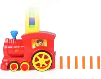 Детска електрическа играчка кола Домино модел на превозното средство се определя автоматично от цветни пластмасови Домино играчка момче, дете на Коледен подарък игра играчка