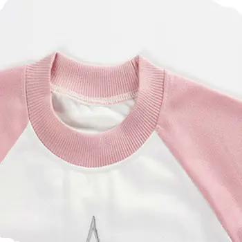 Детски есен памук блузи за момчета новородени причинно дете деца върховете на О-образно деколте с дълъг ръкав, детски 0-6Т мода тениски