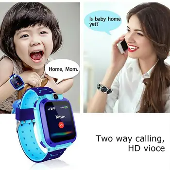 Детски позиционирующие смарт часовници Q12 Smartwatch For Children Студентски Против Lost Smart Watch Voice Покана за телефони Android и IOS