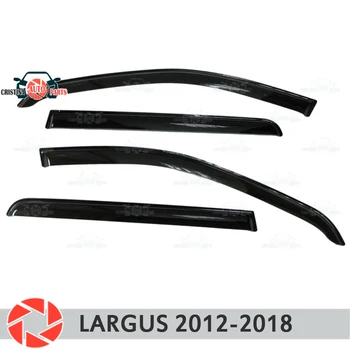 Дефлектор на прозореца, за Lada Largus 2012-2019 дъждовна дефлектор и защита от мръсотия коса колата бижута и аксесоари формоване