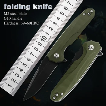 Джобен сгъваем нож CSGO тактически м2 стоманен нож G10 лов Knive Survival Utility открит прав и сачмен лагер EDC инструменти