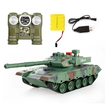 Дистанционно управление боен танк деца, подарък RC танкове родител-дете, инфрачервено дистанционно управление с кула резервоар модел бойна играчка кола