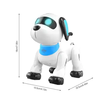 Дистанционно управление на електронни животни домашни любимци RC робот куче гласова дистанционно управление играчки музиката на песента е играчка за деца RC играчки, подарък за Рожден Ден