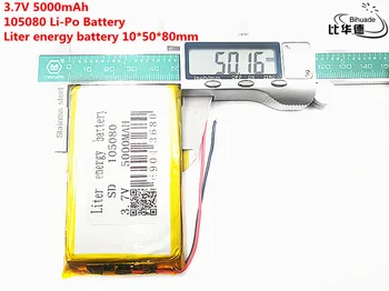 Добро качество 3.7 V,5000mAH 105080 полимерна литиево-йонна / литиево-йонна батерия за таблет PC банка,GPS,mp3,mp4