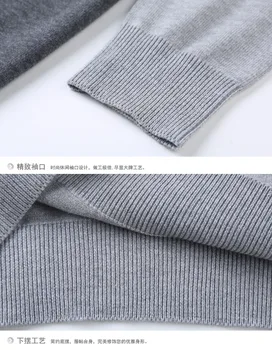 Добро качество на нов пристигане ежедневни мъжки пуловер есен врата мозайка качество трикотажни марка мъжки пуловери плюс размер 3XL