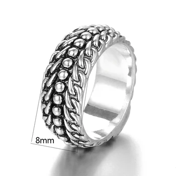Древен сребърен цвят, ретро мъжки безименния пръст на пънк Буда пръстен на пара бижута на едро Bijoux Femme годежен пръстен аксесоари