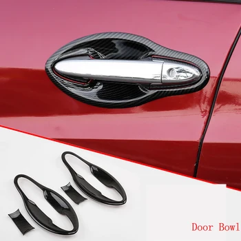 Дръжки на вратите на автомобила капак завърши въглеродни влакна екстериора на колата си стил автомобили врата копчето купа за Honda HRV HR-V Vezel-2017 C287