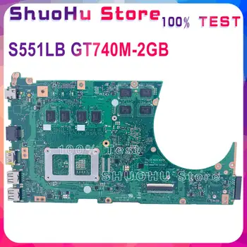 Дънна платка KEFU S551LB за дънната платка на лаптоп ASUS S551LA S551L S551LN R553L тестван на оригинален процесор I7-4510U GT740M-2 GB 4 GB