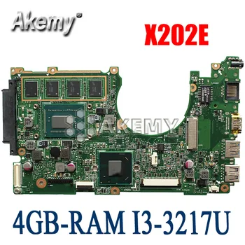Дънната платка на лаптопа X202E за Asus X202E X201E S200E X201EP mainboard original 4GB-RAM, I3-3217U