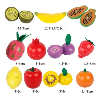 Дървена имитативната кухня серия cut fruits and vegetables десерт children ' s educational play house toys for kids gifts
