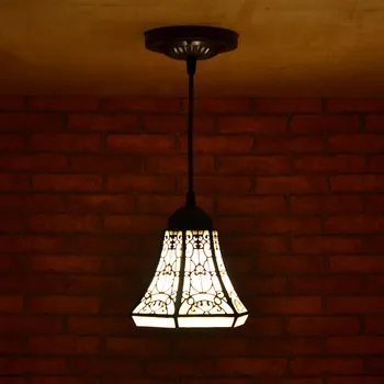 Европейската Тифани стил ретро висящ витраж, лампа, балкон преминаване на веранда, коридор, малка баня окачен лампа лампа