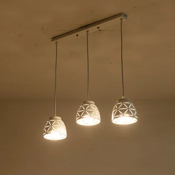 Една глава и три главоболие, висящи лампи led за хранене на хотелския ресторант New Arrive style 3x5w round led lamp pendant