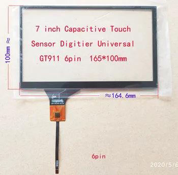 Екран докосване 165*100 Uiversal IIC GT911 спк стартира строителни 6pin LXH навигация за кола 7inch
