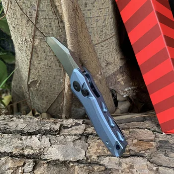 Ексклузивно прием на kershaw 7350/7125 сгъваем нож Дамасское острието алуминиева дръжка EDC джобни ножове с търговците на предавателна