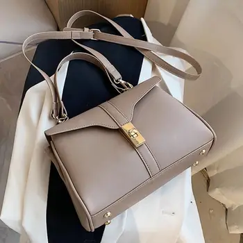 Елегантен дамски голяма чанта-тоут 2020 Нова висококачествена дамска дизайнерска чанта от изкуствена кожа с голям капацитет през рамо Messenger Bag