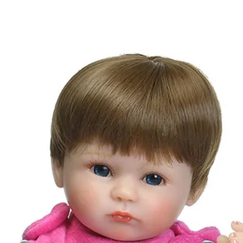 Елегантен реалистичен висока жично перука комплекти костюм за 17 инчов возрожденных детски кукли и аксесоари, така че наистина кукли коса за продажба