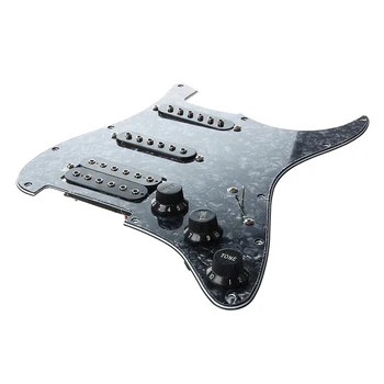 Електрическа китара Pickguard звукосниматели заредени предварително прикрепени 11 Луночными SSH Black Pearl