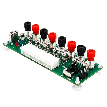 Електрическа схема на 24Pins Atx настолен компютър източник на захранване 24 Pin Atx Breakout Board Module Dc Plug Connector с Usb порт 5V