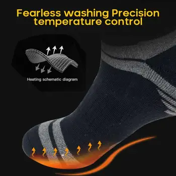 Електрически чорапи с топъл обувки на краката е по-топла USB акумулаторна батерия чорап Есен Зима сгъсти топло бизнес чорапи спортно облекло
