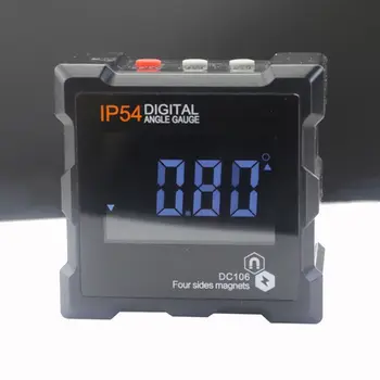 Електронен транспортир цифров инклинометр 0360 градуса IP54 цифров тънки кутия ъглов датчик метър магнити основен инструмент за измерване