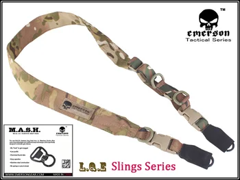 ЕМЕРСЪН tactical gun sling L. Q. E One+Two Point Slings Series with КАША hook rifle sling EM8490 Multicam Black