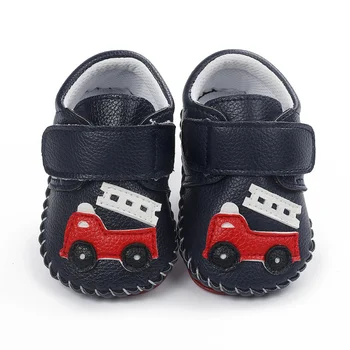 Есен детската момче мека подметка изкуствена кожа първите проходилки, детско креватче лук обувки 0-18 месеца, бебешки мокасини обувки за момичета