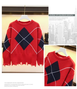Есен-зима жени макси комплект от две части О-образно деколте геометричен вязаный пуловер, потник + пола мини джобове с цип случаен комплект от 2 части