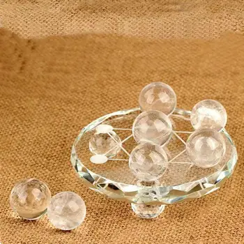 Естествен кварцов кристална топка семизвездный масив кристална топка Рейки медитация Crystal украсени чакра изцеление Crystal комплект
