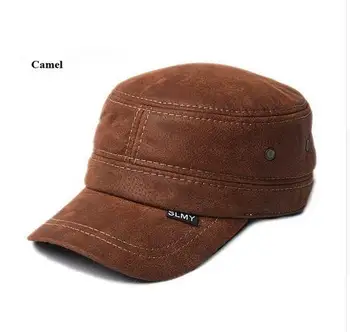 естествена кожа кожа естествена кожа cap мода спорт бягане шапка 2017 нов мъжки марка Армия нубук кожа cap шапка