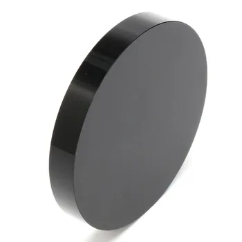 естествена черна обсидиановая плоча на фън шуй дебел огледален кръг диск Рейки исцеляющий Кристален камък със свободна рафт