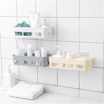 Етажерка за баня рафтове за съхранение баня домакински пластмасови кухня многофункционален, с монтиран на стената тоалетна, кухненски рафтове за съхранение организатор