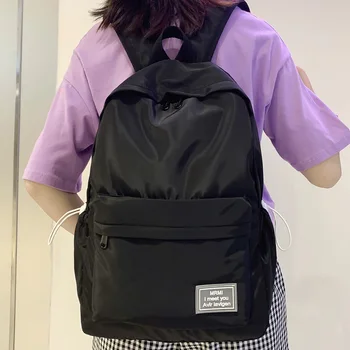 Жена ретро раница сладък женски училищни чанти за момичета, юноши водоустойчив найлон kawaii раница дамски луксозна студентски чанта книга