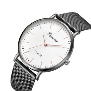 Женева гледате дамски часовници 2019 нова марка класически Кварцов ръчен часовник гривна от неръждаема стомана женски Дама часовници relogio feminino