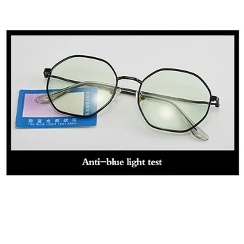 Жените винтидж слънчеви очила мъжете метални осмоъгълен фотохромичните сини Светофильтры блок UV защита на компютърните игрови точки