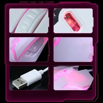 Жичен детска мишка 7 бутони с led подсветка ергономия оптична компютърна мишка геймър мишката, за КОМПЮТЪР, лаптоп USB кабела на мишката