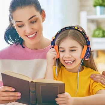 Жични слушалки с микрофон за момичета и момчета музика стерео слушалки компютър gamer детски слушалки сгъваема слушалки детски подарък