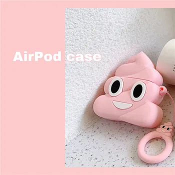 За Airpods Case 3D Сладко Wireless Bluetooth Cartoon слушалки, калъфи за Apple Airpods 1/2 мека силиконова капачка с о-пръстен за палеца