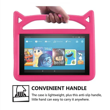 За Amazon Kindle Fire HD 8 2016-2018 8 инча Tablet Case деца EVA гумена дръжка стойка калъф устойчив на удари калъф деца