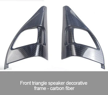 За Citroen C5 Aircross ABS хром сребърен карбон преден триъгълник говорител Декоративна рамка 2 бр.