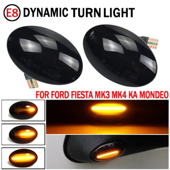 За Ford Fiesta MK3 MK4 KA, Mondeo, Transit Tourneo LED динамичен мигач мигалка страничен маркер, огледало показател
