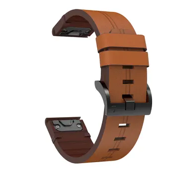 За Garmin Fenix 6X / 6X Pro / 5X Plus Smart Watch смяна каишка от естествена кожа каишки за часовници гривна каишка 26 мм и каишка за часовник