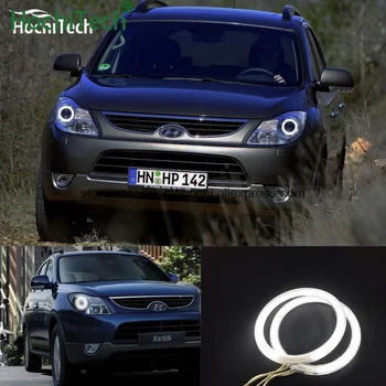 за Hyundai veracruz ix55 въз основа на 2007-2012 стайлинг автомобили 4 бр. Бял фарове Halo пръстени CCFL Angel Eyes Kit Light дневни светлини DRL