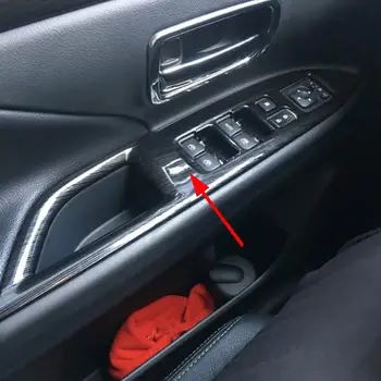 За Mitsubishi Outlander 2013-2019 Врати и прозорци ключ асансьор подлакътник на кутията апликации ABS хром Stiker стайлинг на автомобили, автоаксесоари
