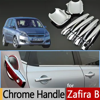 За Opel Zafira B хромирана рамка, която дръжка капак тапицерия комплект 4 бр. За Vauxhall, Holden Zafira Family пластмасови аксесоари стайлинг автомобили