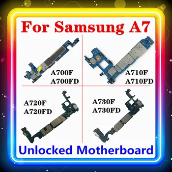 За Samsung Galaxy A7 A700f A700fd A710f A710FD A720F A720fd A730f A730fd дънна платка Single / Dual SIM Original Mainboard Android