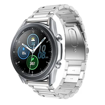 За Samsung galaxy watch 3 45 мм 41 мм каишка Active 2 от неръждаема стомана група метална гривна каишка за часовник, с инструмент за бърза логистика