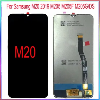 за Samsung M20 Lcd 2019 M205 M205F M205G/DS LCD дисплей с сензорен дигитайзером в събирането на