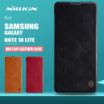 За Samsung Samsung Galaxy Note 10 Lite Nillkin Чин флип кожен калъф бизнес тънък калъф за телефон Samsung Galaxy Note10 Lite Note10+