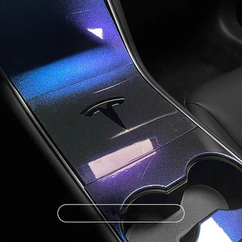 за Tesla Model 3 2017-2019 Riven Automobile central control panel защита sticker Central control three patch усеща се Tesla