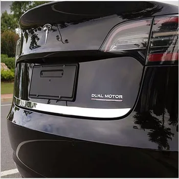 За Tesla Model 3 Dual Motor Decals 3D PVC задно багажника на автомобила хромирана емблема стикер икона